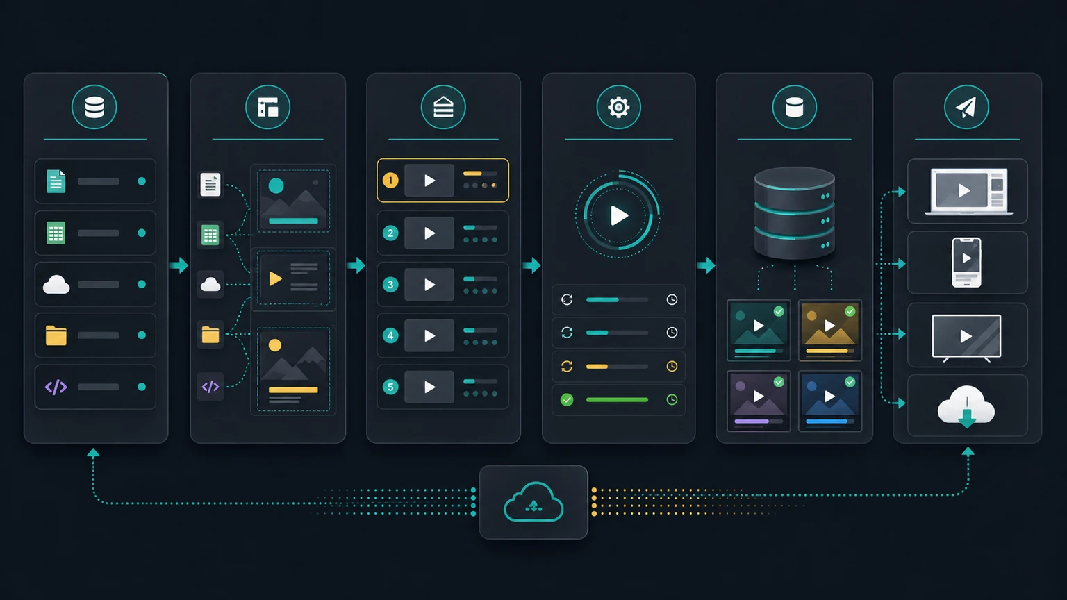 Workflow diagram for bulk video generation with the Zvid API
