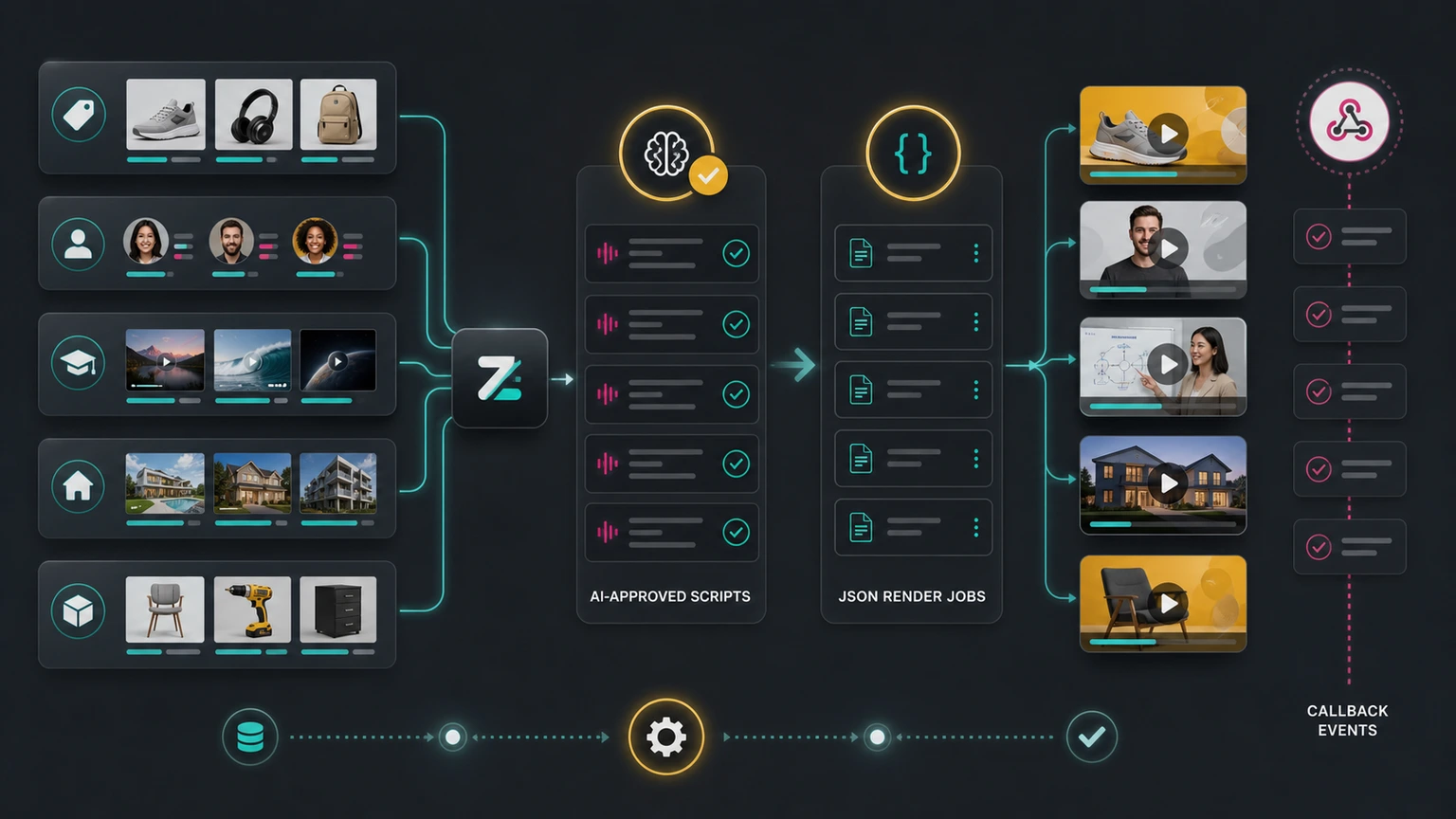 Use cases for Zvid video rendering callbacks and automation