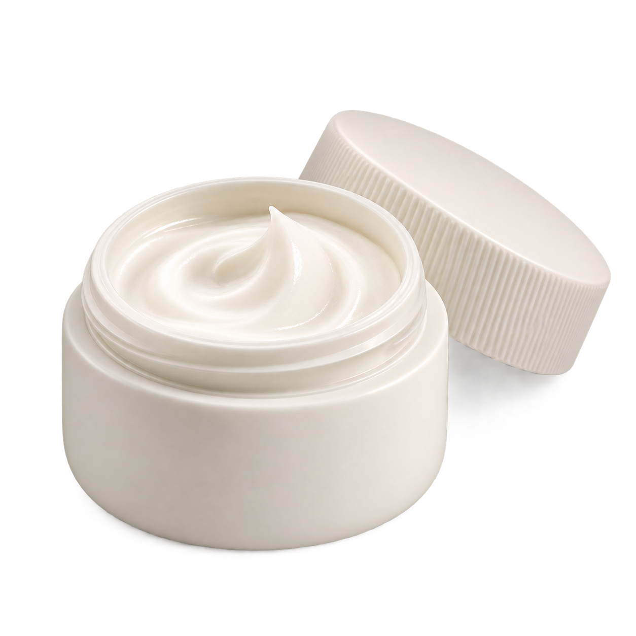 Daily Face Cream: white cream jar