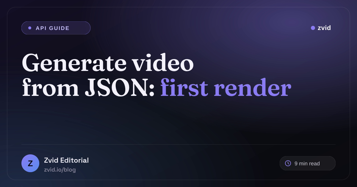 Generate Video from JSON: Structured API vs AI Prompting