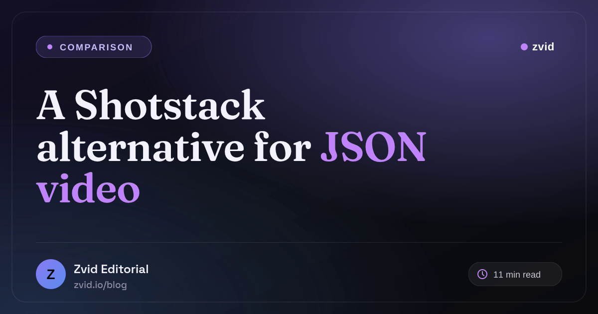 Shotstack Alternative: When Zvid Fits Template Rendering