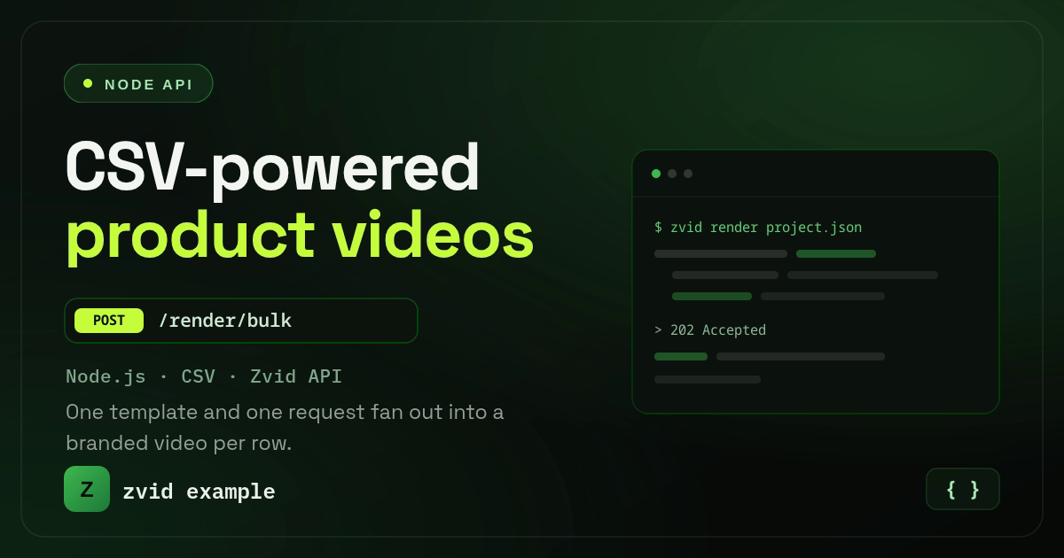 Ecommerce Product Video Template JSON