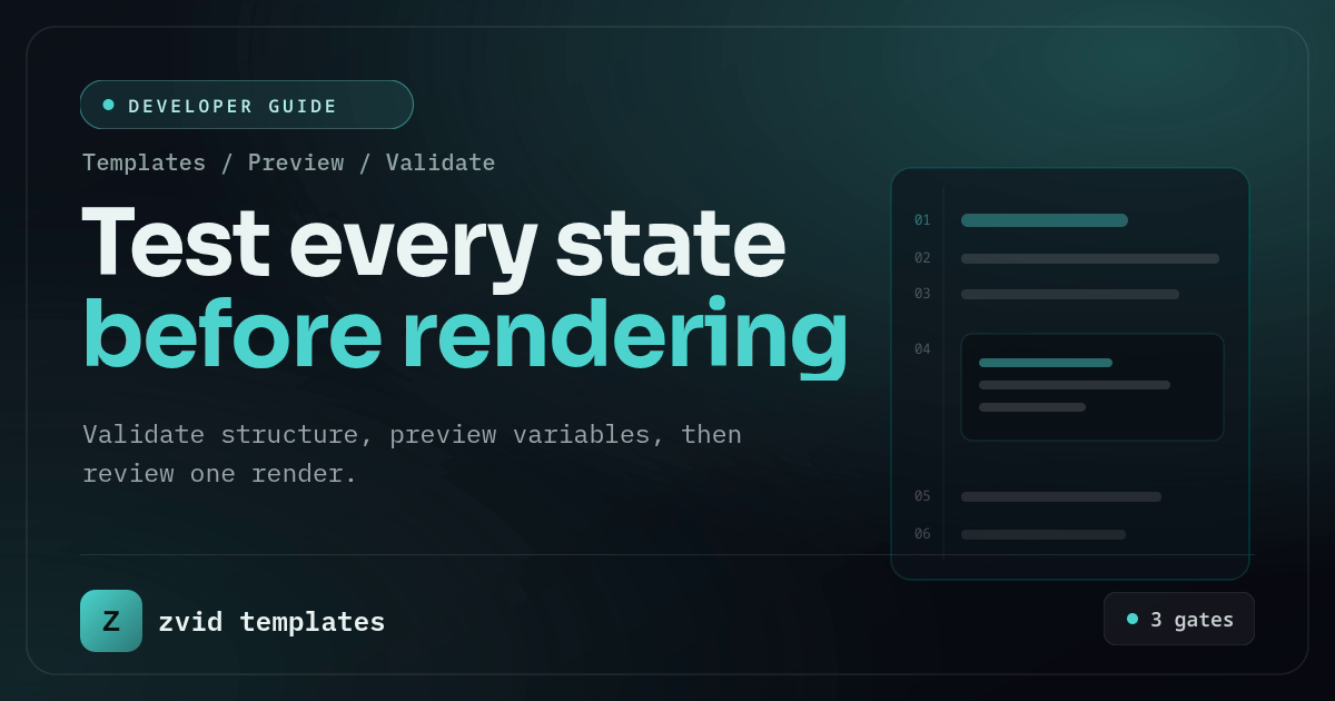 Video Template Validation: Preview Every State Before Rendering