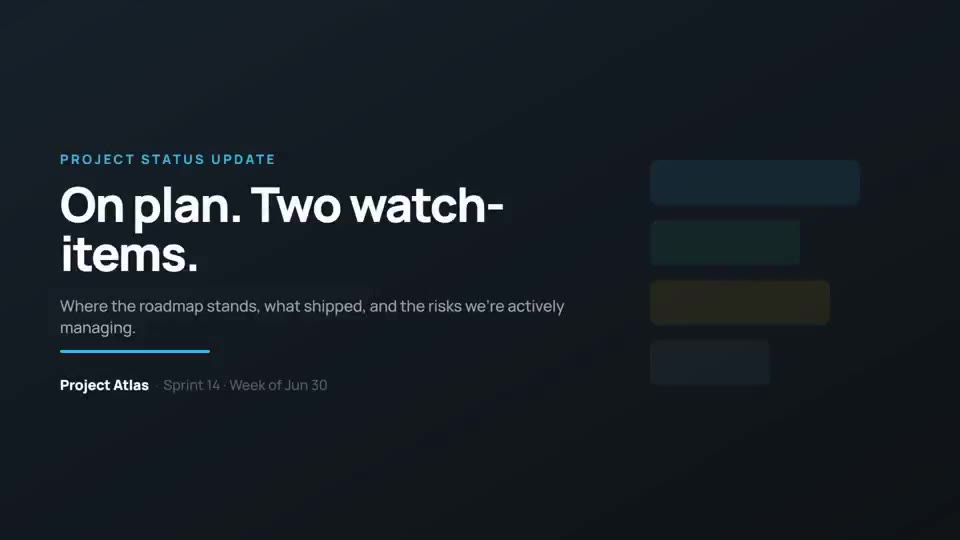 Project Status Video