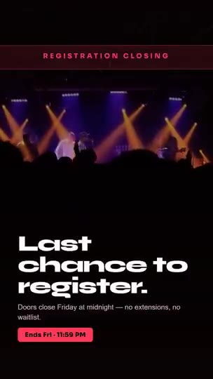Last Chance to Register