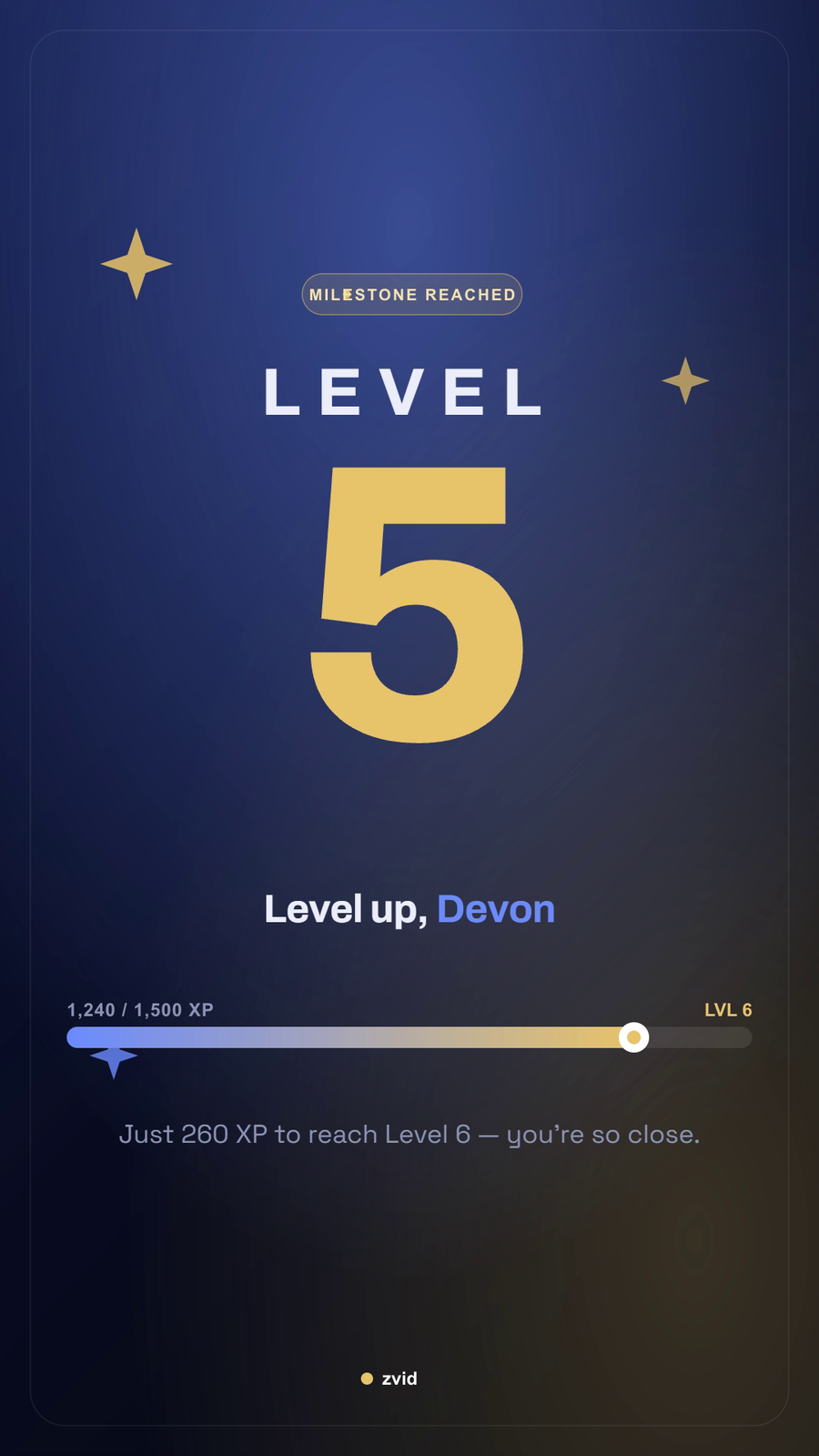 Milestone Card