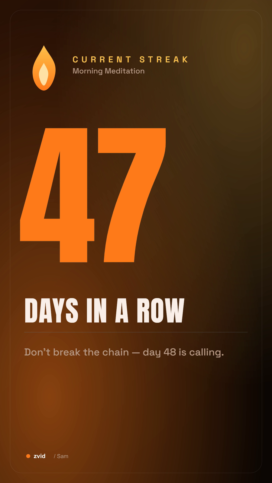 Streak Card