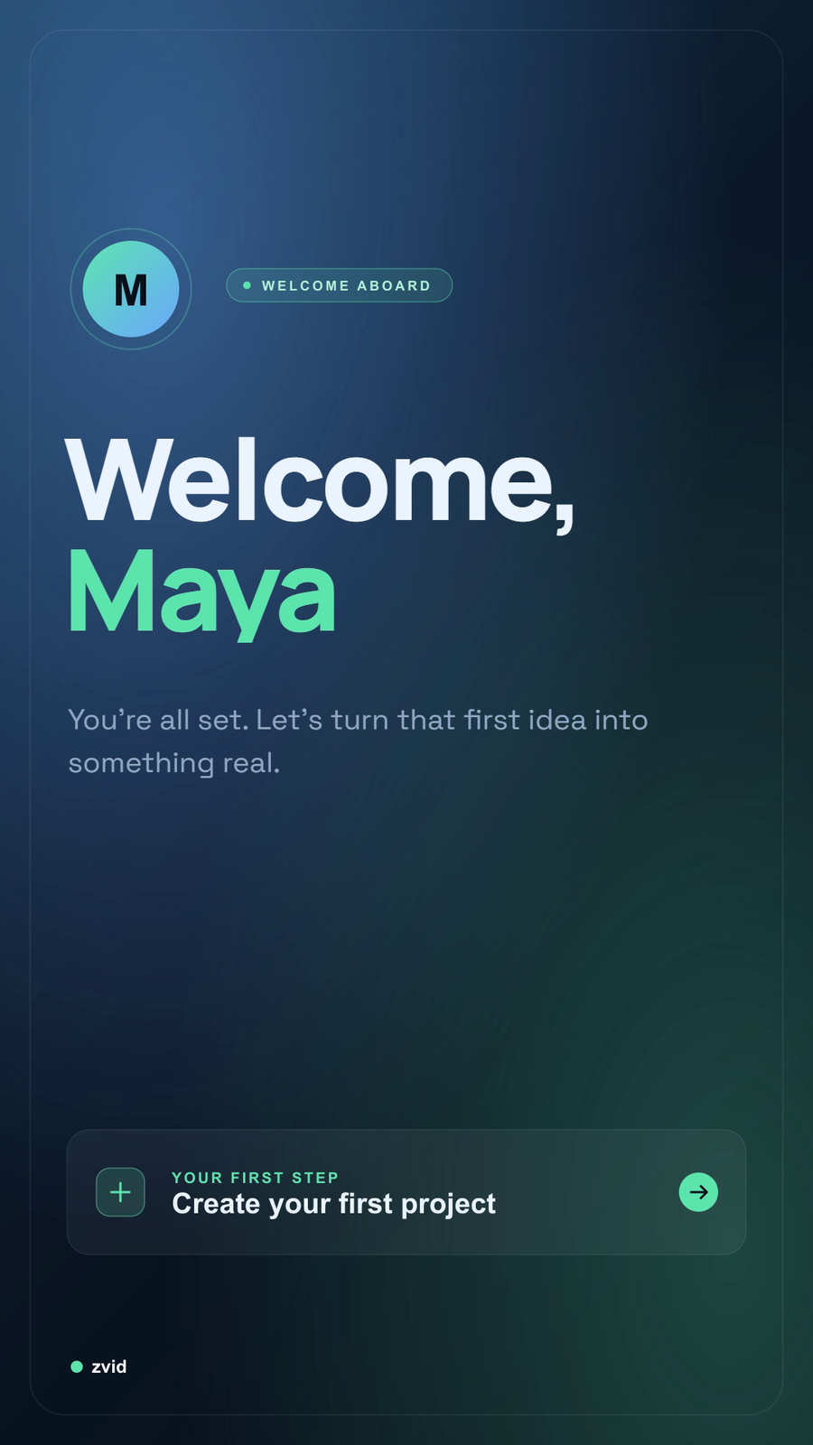 Welcome Card