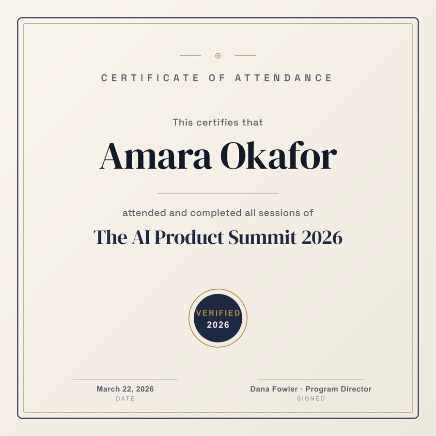 Attendance Certificate