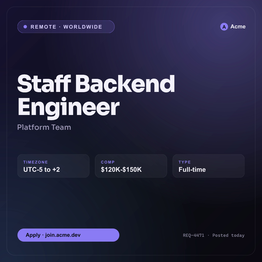 Remote Job Card