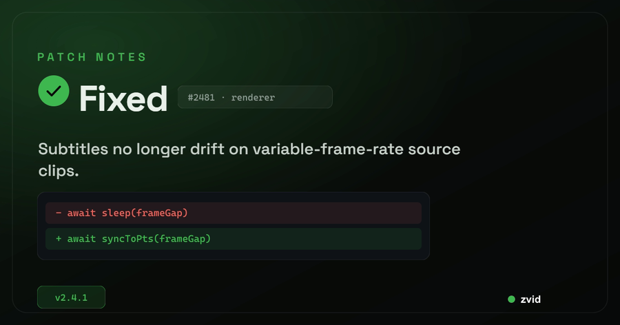 Bug Fix Card